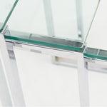Paloma Nest of Tables - Nest of Tables Clear Glass/Chrome Tables Sterling Home 5
