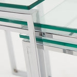 Paloma Nest of Tables - Nest of Tables Clear Glass/Chrome Tables Sterling Home 6