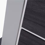 Panama Console Table - Sofa Table Dark Grey Wood Effect/Light Grey High Gloss/Polished steel Sterling Home 6