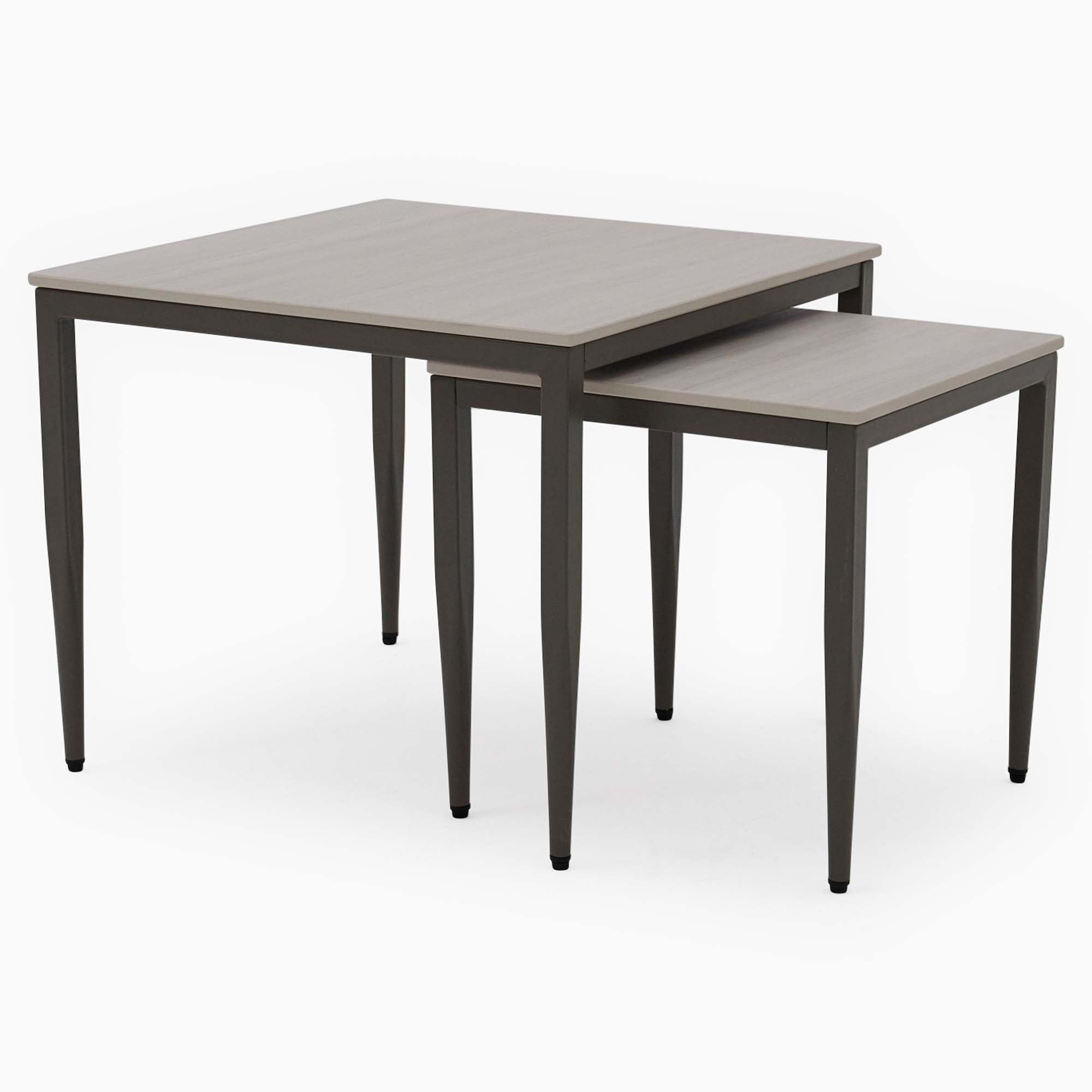 Phase Nest of Tables - Nest of Tables Latte Tones (Buwen) Matt Ceramic / Warm Brown Metal Frame Tables Sterling Home 1