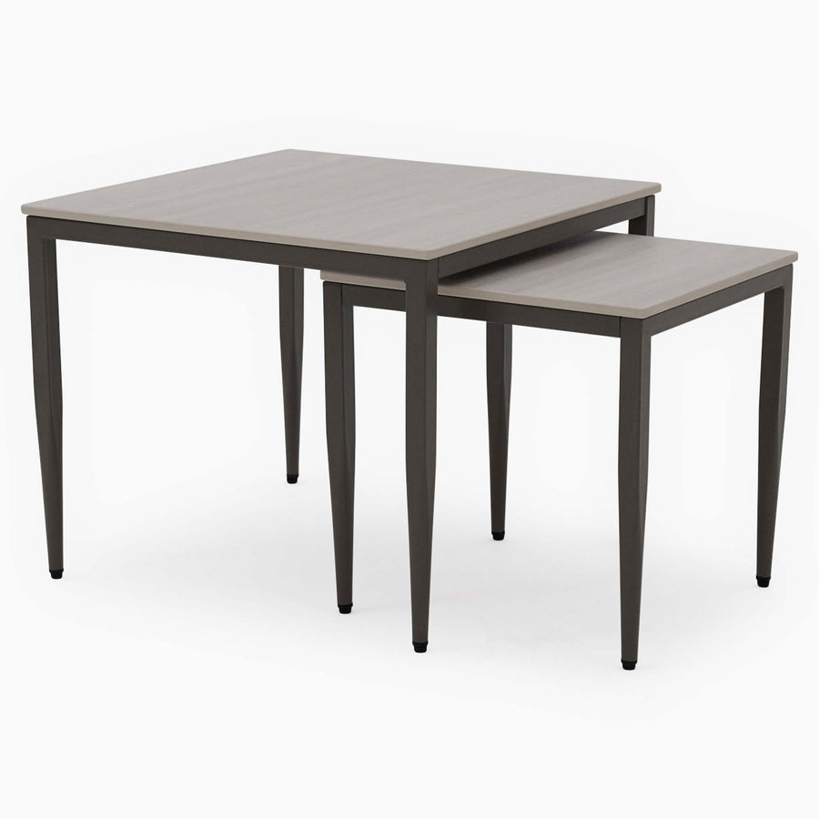 Phase Nest of Tables - Nest of Tables Latte Tones (Buwen) Matt Ceramic / Warm Brown Metal Frame Tables Sterling Home 1