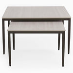 Phase Square Nest of Coffee Tables - Square Coffee Nest of Tables Latte Tones (Buwen) Matt Ceramic / Warm Brown Metal Frame Tables Sterling Home 3