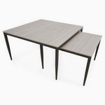 Phase Square Nest of Coffee Tables - Square Coffee Nest of Tables Latte Tones (Buwen) Matt Ceramic / Warm Brown Metal Frame Tables Sterling Home 7