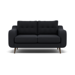Phoebe 2 Seater Sofa - Small Sofa Standard Back Grade B 2 Seater Sofas Sterling Home 1 Plush Velvet Charcoal American Walnut
