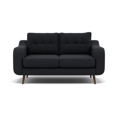 Phoebe 2 Seater Sofa - Small Sofa Standard Back Grade B 2 Seater Sofas Sterling Home 1 Plush Velvet Charcoal American Walnut