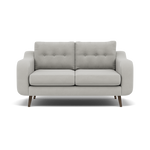 Phoebe 2 Seater Sofa - Small Sofa Standard Back Grade B 2 Seater Sofas Sterling Home 7 Plush Velvet Silver American Walnut