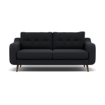 Phoebe 3 Seater Sofa - Large Sofa Standard Back Grade B 3 Seater Sofas Sterling Home 1 Plush Velvet Charcoal American Walnut