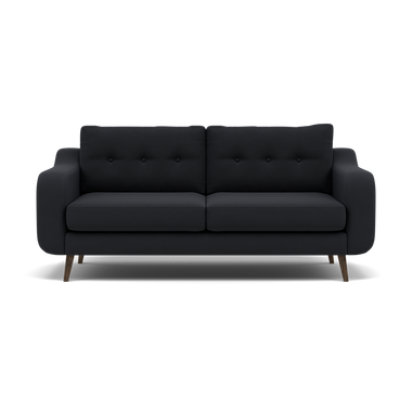 Phoebe 3 Seater Sofa - Large Sofa Standard Back Grade B 3 Seater Sofas Sterling Home 1 Plush Velvet Charcoal American Walnut