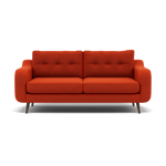 Phoebe 3 Seater Sofa - Large Sofa Standard Back Grade B 3 Seater Sofas Sterling Home 6 Plush Velvet Paprika American Walnut