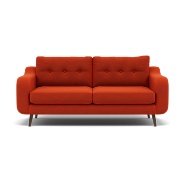 Phoebe 3 Seater Sofa - Large Sofa Standard Back Grade B 3 Seater Sofas Sterling Home 6 Plush Velvet Paprika American Walnut