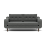 Phoebe 3 Seater Sofa - Large Sofa Standard Back Grade B 3 Seater Sofas Sterling Home 8 Plush Velvet Slate American Walnut