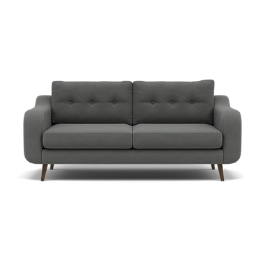 Phoebe 3 Seater Sofa - Large Sofa Standard Back Grade B 3 Seater Sofas Sterling Home 8 Plush Velvet Slate American Walnut