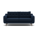 Phoebe 3 Seater Sofa - Large Sofa Standard Back Grade B 3 Seater Sofas Sterling Home 5 Plush Velvet Indigo American Walnut