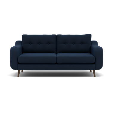 Phoebe 3 Seater Sofa - Large Sofa Standard Back Grade B 3 Seater Sofas Sterling Home 5 Plush Velvet Indigo American Walnut