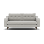 Phoebe 3 Seater Sofa - Large Sofa Standard Back Grade B 3 Seater Sofas Sterling Home 7 Plush Velvet Silver American Walnut