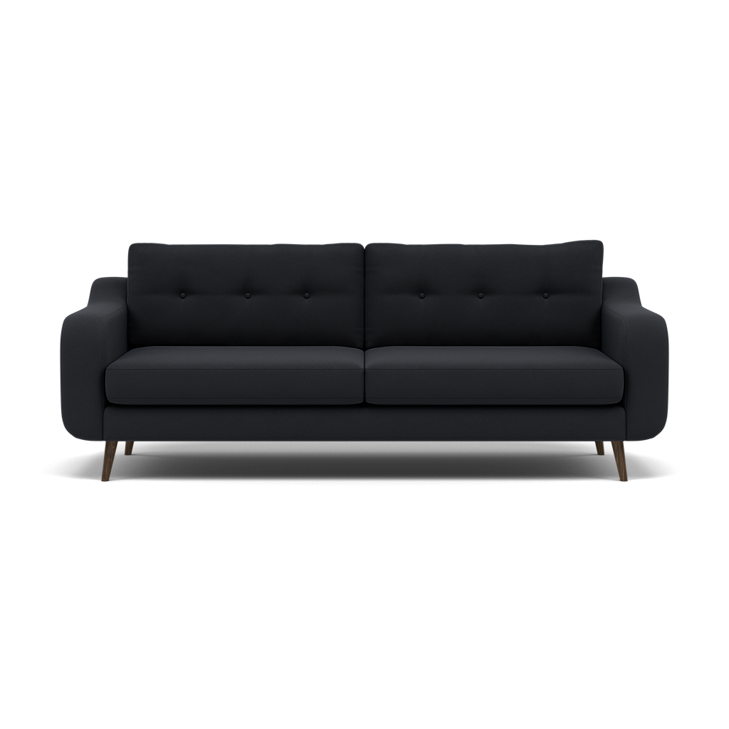 Phoebe 4 Seater Sofa - Extra Large Sofa Standard Back Grade B 4 Seater Sofas Sterling Home 1 Plush Velvet Charcoal American Walnut