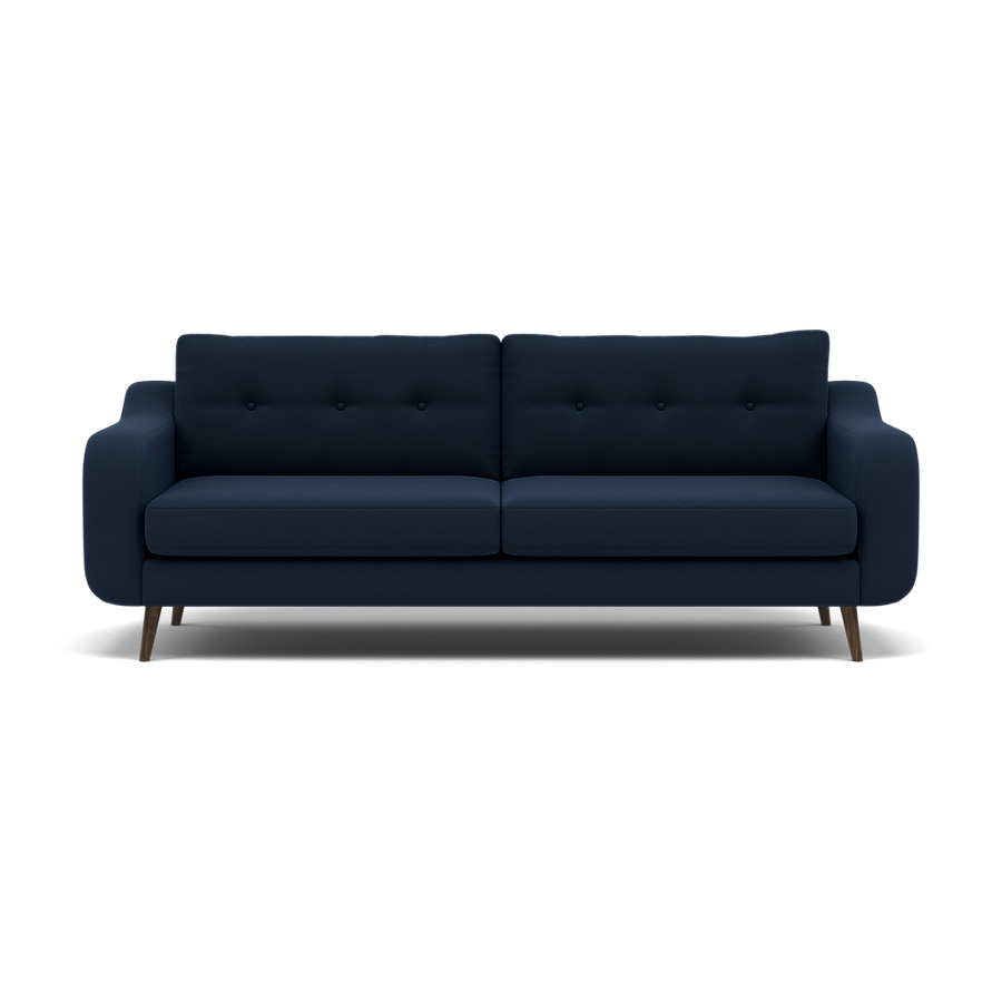 Phoebe 4 Seater Sofa - Extra Large Sofa Standard Back Grade B Sofas Sterling Home 2 Plush Velvet Indigo American Walnut