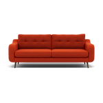 Phoebe 4 Seater Sofa - Extra Large Sofa Standard Back Grade B 4 Seater Sofas Sterling Home 12 Plush Velvet Paprika American Walnut