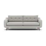 Phoebe 4 Seater Sofa - Extra Large Sofa Standard Back Grade B 4 Seater Sofas Sterling Home 16 Plush Velvet Silver American Walnut