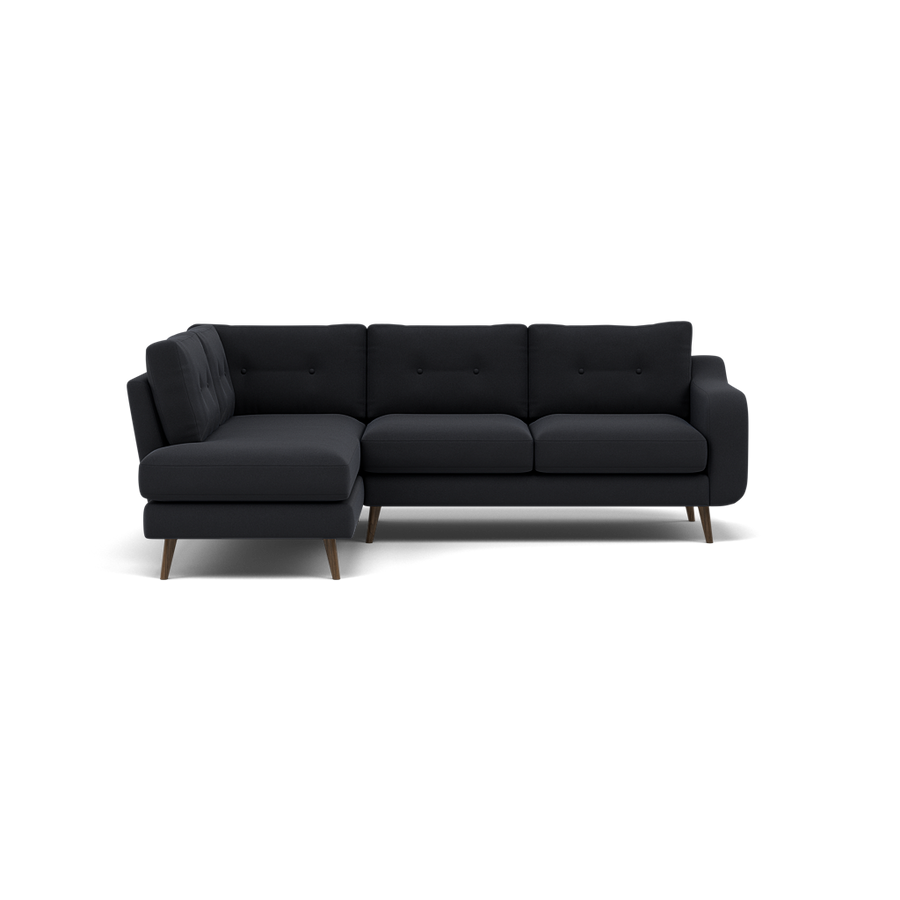 Phoebe Corner Sofa - Corner Group RHF Grade B - Right Hand Facing Sterling Home Plush Velvet Charcoal 1