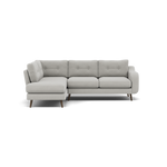Phoebe Corner Sofa - Corner Group RHF Grade B - Right Hand Facing Corner Sofas Sterling Home 5 Plush Velvet Silver American Walnut