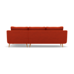 Phoebe Large Chaise Sofa - Large Chaise Sofa RHF Standard Back Grade B - Right Hand Facing — Plush Velvet Paprika / Natural, gallery image 2