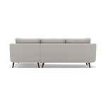 Phoebe Large Chaise Sofa - Large Chaise Sofa RHF Standard Back Grade B - Right Hand Facing — Plush Velvet Silver / American Walnut, gallery image 2