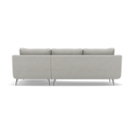 Phoebe Large Chaise Sofa - Large Chaise Sofa RHF Standard Back Grade B - Right Hand Facing — Plush Velvet Silver / Chrome, gallery image 2