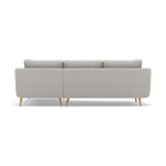 Phoebe Large Chaise Sofa - Large Chaise Sofa RHF Standard Back Grade B - Right Hand Facing — Plush Velvet Silver / Natural, gallery image 2