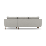 Phoebe Large Chaise Sofa - Large Chaise Sofa RHF Standard Back Grade B - Right Hand Facing — Plush Velvet Silver / Weathered Oak, gallery image 2