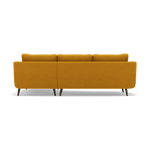 Phoebe Large Chaise Sofa - Large Chaise Sofa RHF Standard Back Grade B - Right Hand Facing — Plush Velvet Turmeric / American Walnut, gallery image 2