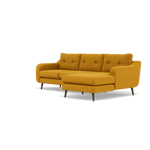 Phoebe Large Chaise Sofa - Large Chaise Sofa RHF Standard Back Grade B - Right Hand Facing — Plush Velvet Turmeric / American Walnut, gallery image 3
