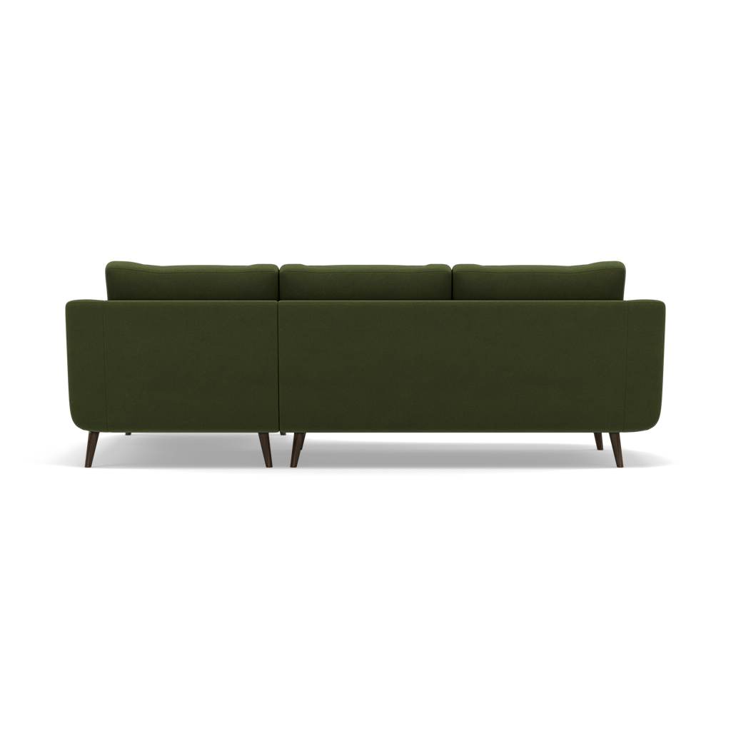Phoebe Large Chaise Sofa - Large Chaise Sofa RHF Standard Back Grade B - Right Hand Facing — Plush Velvet Vine / American Walnut, gallery image 2