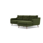 Phoebe Large Chaise Sofa - Large Chaise Sofa RHF Standard Back Grade B - Right Hand Facing — Plush Velvet Vine / Weathered Oak, gallery image 3