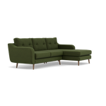 Phoebe Large Chaise Sofa - Large Chaise Sofa RHF Standard Back Grade B - Right Hand Facing — Plush Velvet Vine / Weathered Oak, gallery image 1