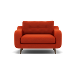 Phoebe Loveseat - Snuggler Chair Grade B Loveseats Sterling Home 4 Plush Velvet Paprika American Walnut
