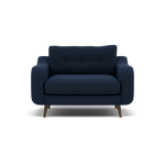 Phoebe Loveseat - Snuggler Chair Grade B Loveseats Sterling Home 3 Plush Velvet Indigo American Walnut