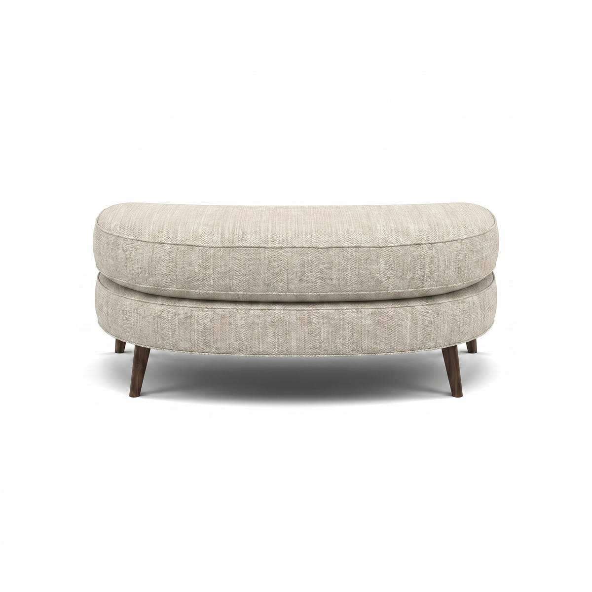 Phoebe Oval Footstool - Oval Cuddler Stool Grade A Footstools Sterling Home 3 Taylor Natural American Walnut