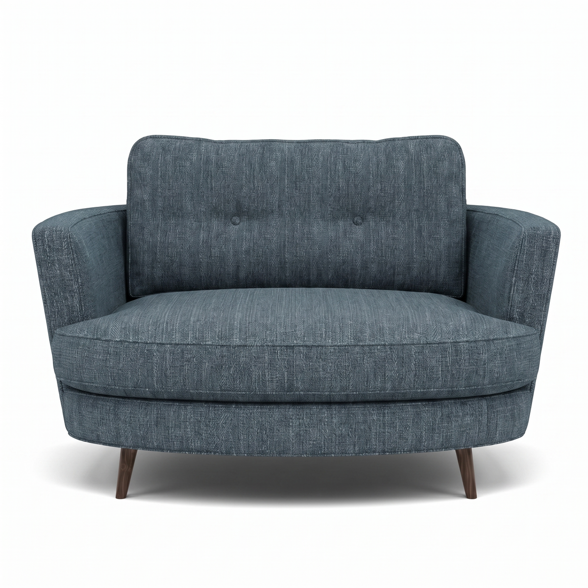 Phoebe Oval Loveseat - Oval Cuddler Grade A Armchairs Sterling Home 1 Taylor Marine American Walnut