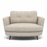 Phoebe Oval Loveseat - Oval Cuddler Grade A Armchairs Sterling Home 3 Taylor Natural American Walnut