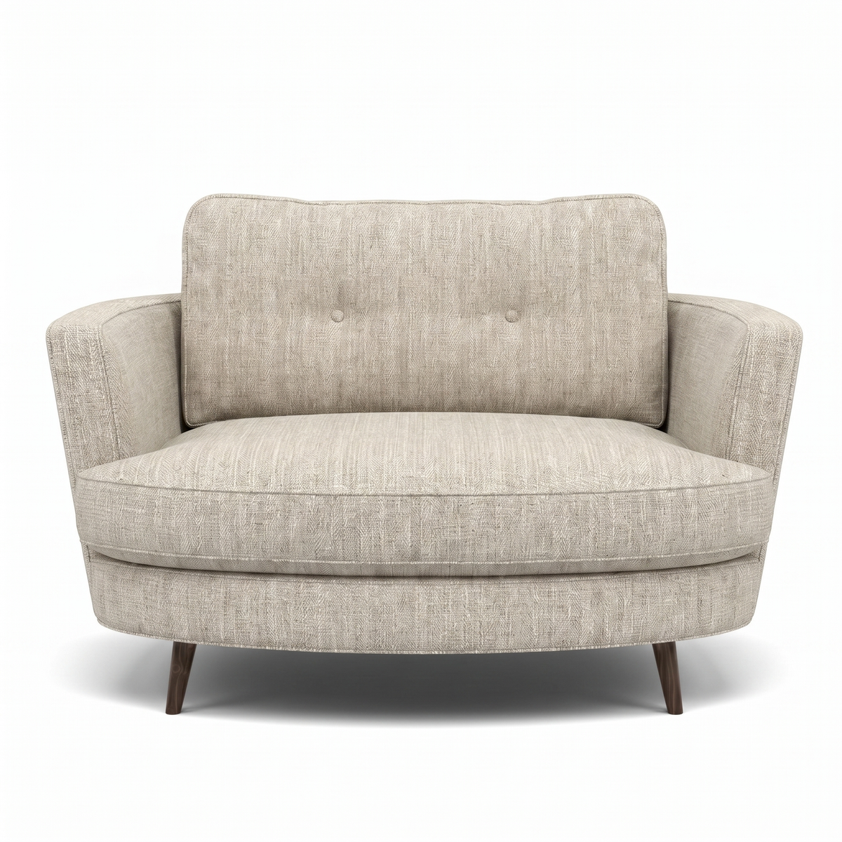Phoebe Oval Loveseat - Oval Cuddler Grade A Armchairs Sterling Home 3 Taylor Natural American Walnut