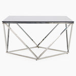 Pisa Coffee Table - Coffee Table Smoked Glass / Stainless Steel Tables Sterling Home 1