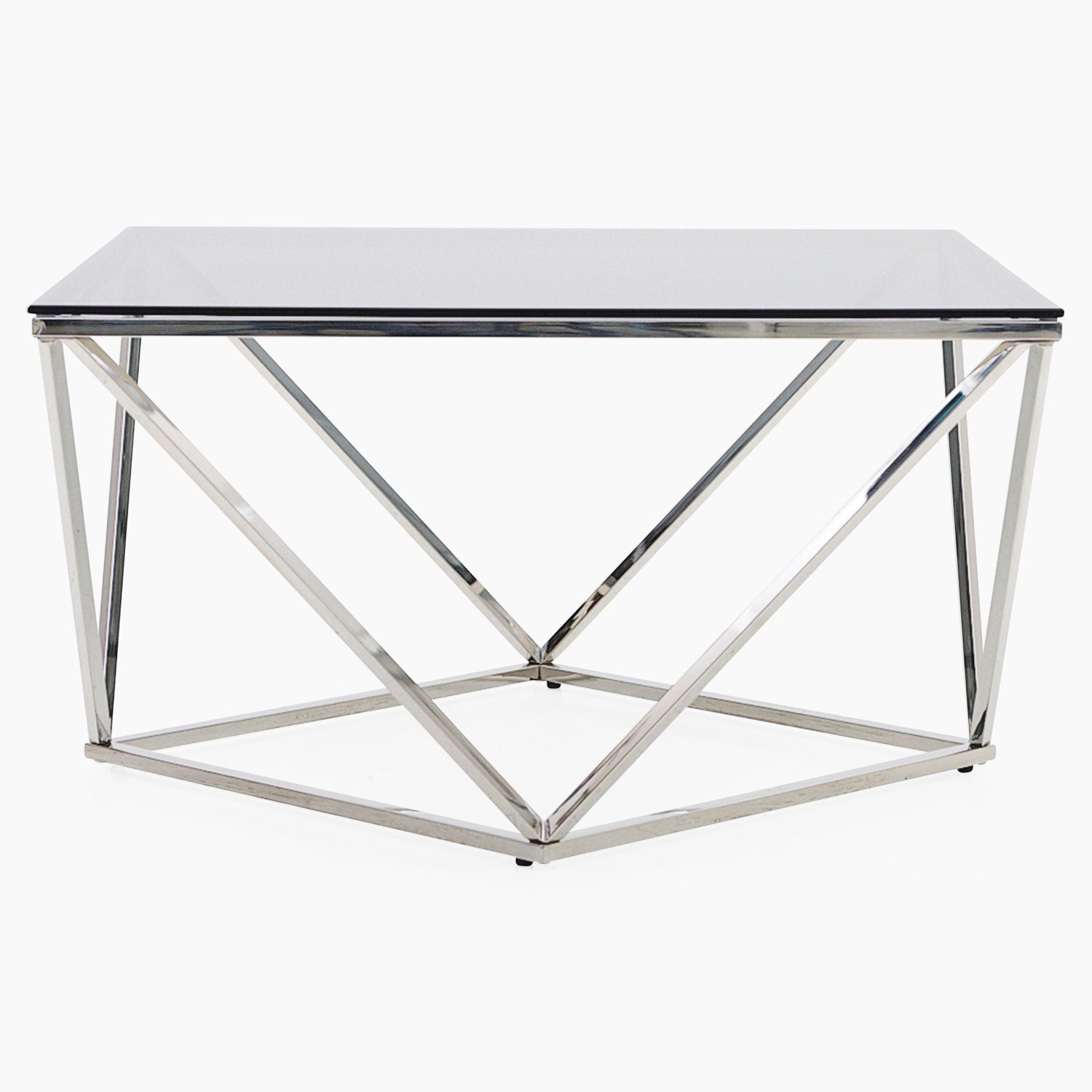 Pisa Coffee Table - Coffee Table Smoked Glass / Stainless Steel Tables Sterling Home 1