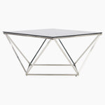 Pisa Coffee Table - Coffee Table Smoked Glass / Stainless Steel Tables Sterling Home 2