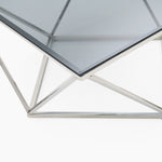 Pisa Coffee Table - Coffee Table Smoked Glass / Stainless Steel Tables Sterling Home 3