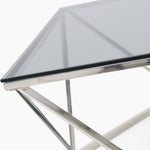Pisa Coffee Table - Coffee Table Smoked Glass / Stainless Steel Tables Sterling Home 5