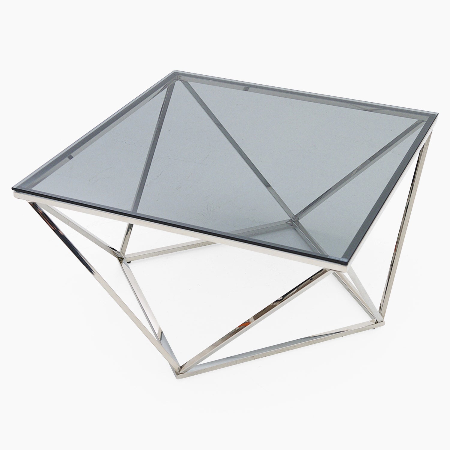 Pisa Coffee Table - Coffee Table Smoked Glass / Stainless Steel Tables Sterling Home 6