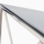 Pisa Side Table - Lamp Table Smoked Glass / Stainless Steel Tables Sterling Home 6