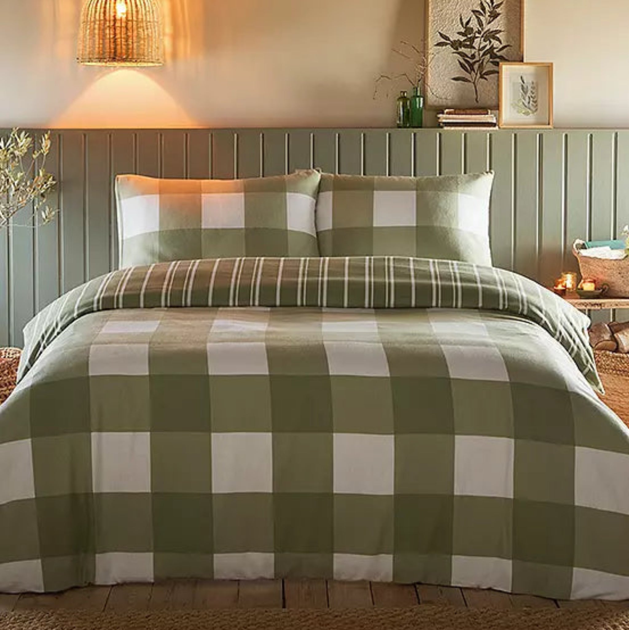 Glenmore Green Duvet Set Super King - Glenmore Duvet Set Super King Sage Sterling Home 1