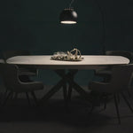 Avalon Motion Dining Table & 4 Dining Chairs Set - Motion Dining Table 120/190cm + 4 Dining Chair Sterling Home 3